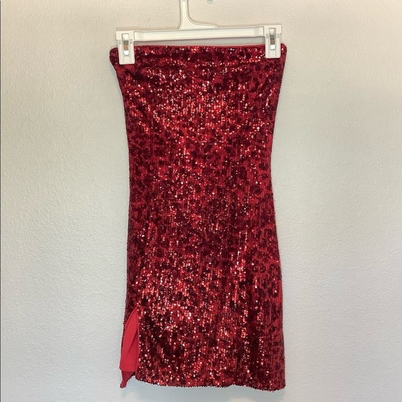 superdown Dresses & Skirts - Revolve Y2K Sequin Cheetah Mini Dress